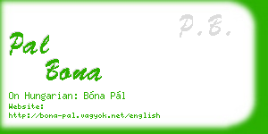 pal bona business card